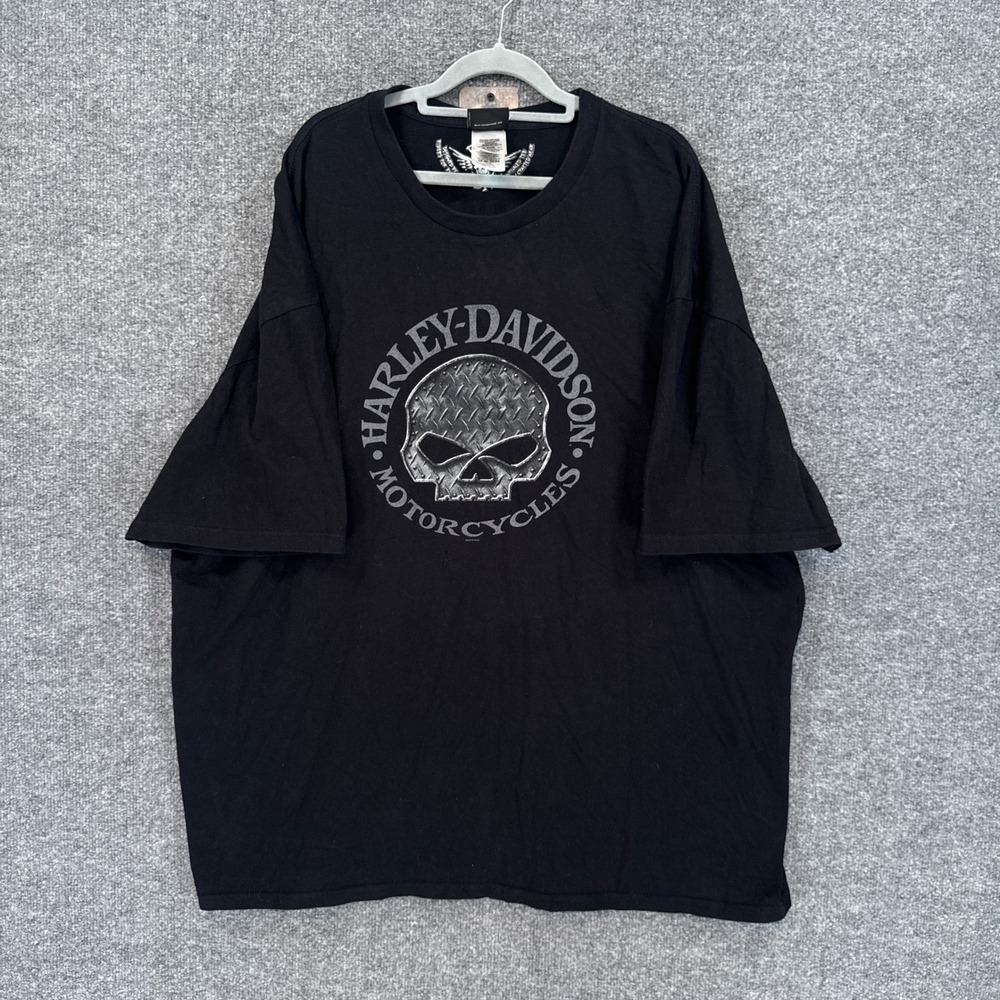 Harley Davidson Shirt Mens 3XL Black Willie G Skull Barnett El Paso Graphic Tee